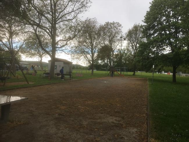 Blick in Richtung Fussballplatz