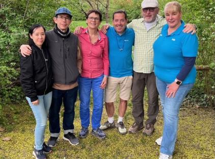 BC Würzburg 3 Von links nach rechts Chui Fong (Ipong), Dirk Wangsadirdja, Ilona Wagner, Mario Taube, Karl-Heinz Will, Antje Bishop, es fehlt Gerhard Baumann