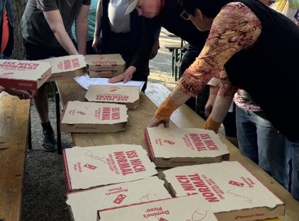 Verteilung der Pizza